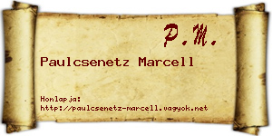 Paulcsenetz Marcell névjegykártya
